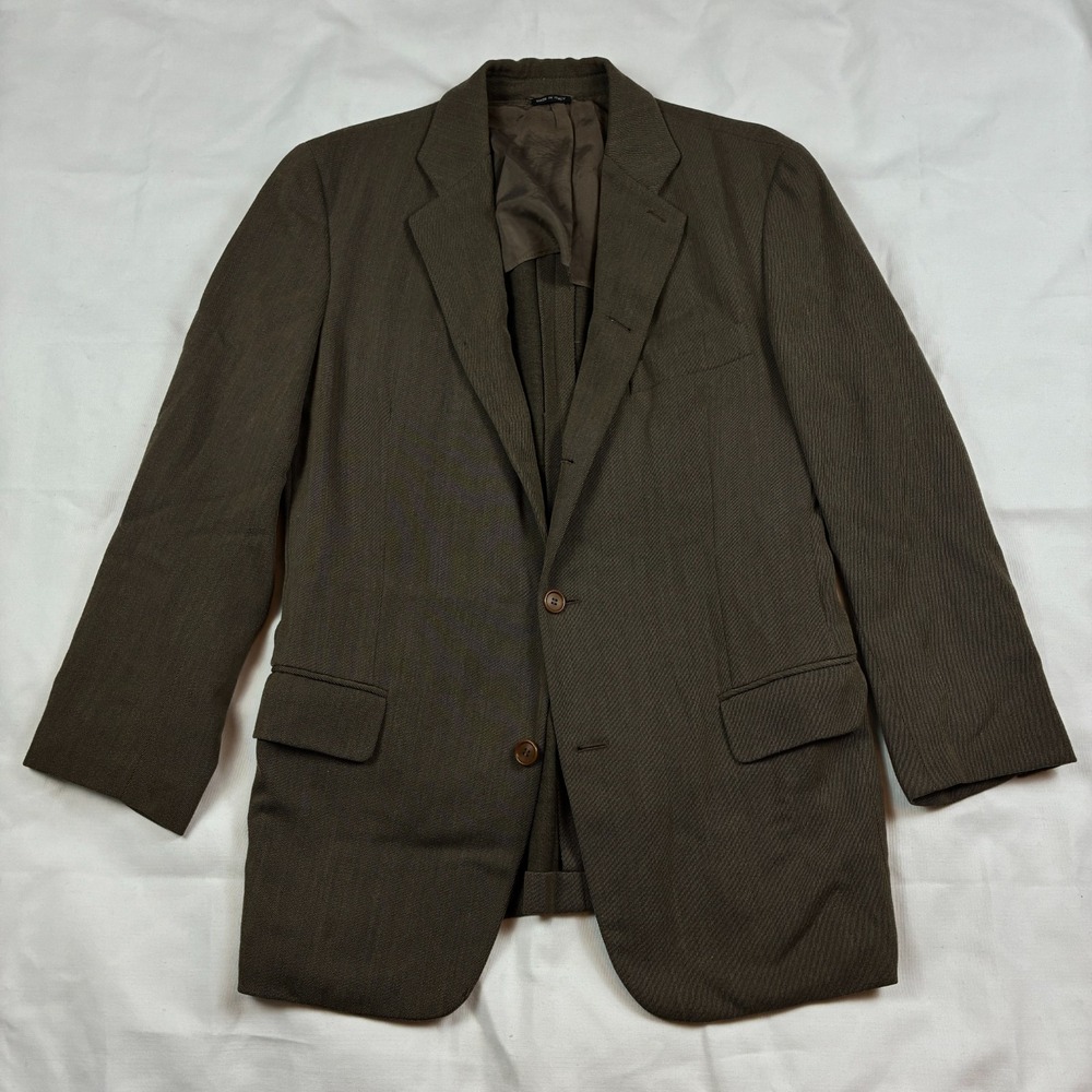 Giorgio Armani Brown Sport Coat Whipcord 40R Vestimenta 4 Roll 3 Made in Italy